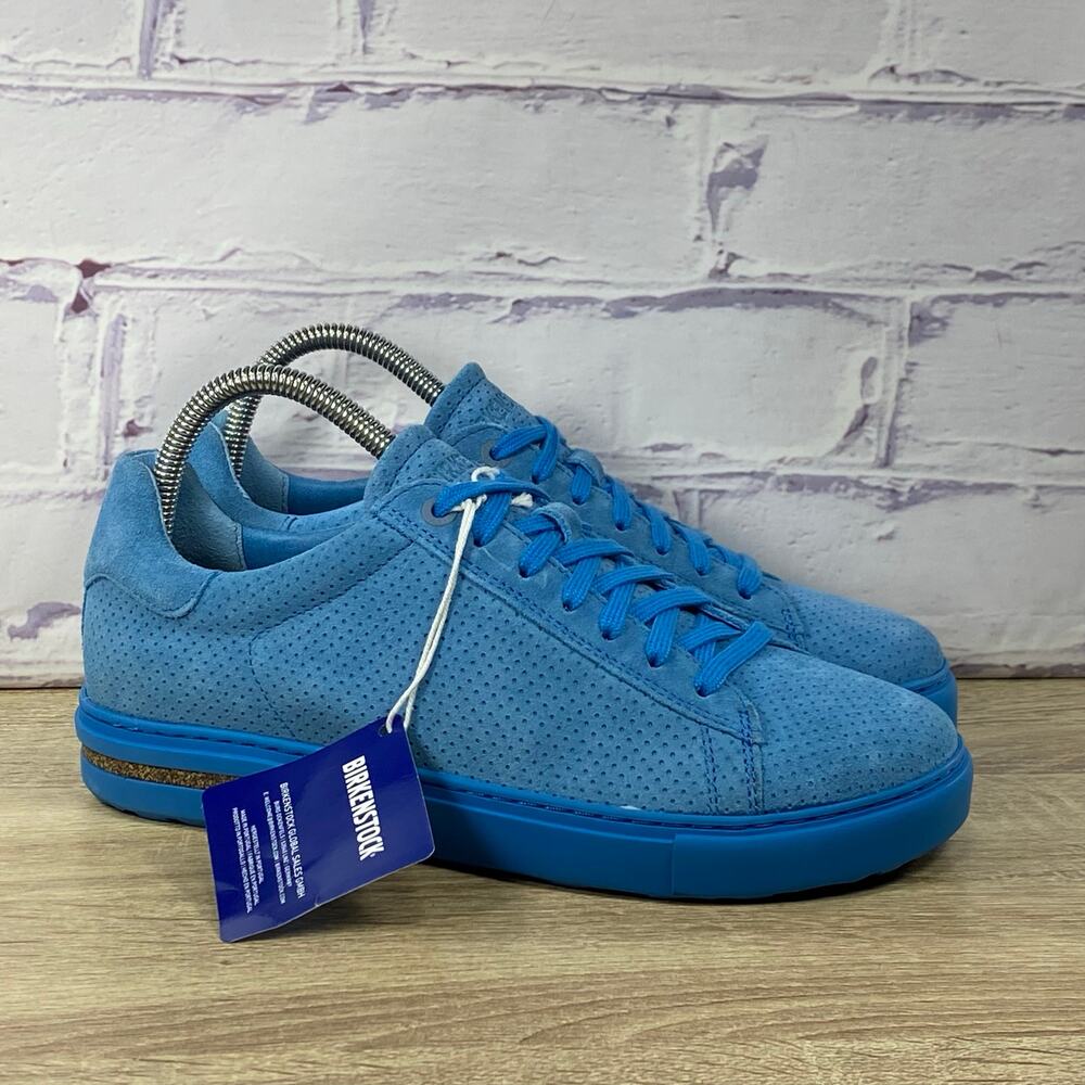 Birkenstock Bend Blue Suede Sneakers Size 39 Women's 8 Men's 6 Lace Up Shoes